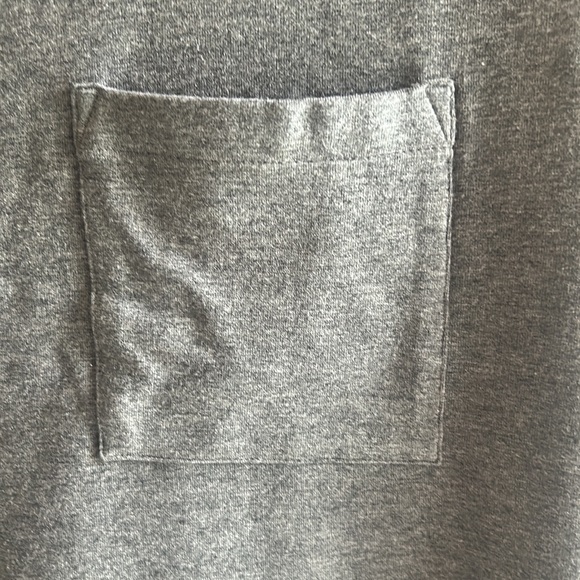 Theory gray stretchy midi. Scoop neck w breast pocket. 12’’ slit up both sides. - Picture 6 of 6